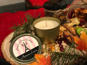 Wax and Oils Soy Wax Aromatherapy Scented Candles (Autumn Leaves) 8 Ounces. Single