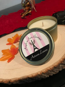 Wax and Oils Soy Wax Aromatherapy Scented Candles (Autumn Leaves) 8 Ounces. Single