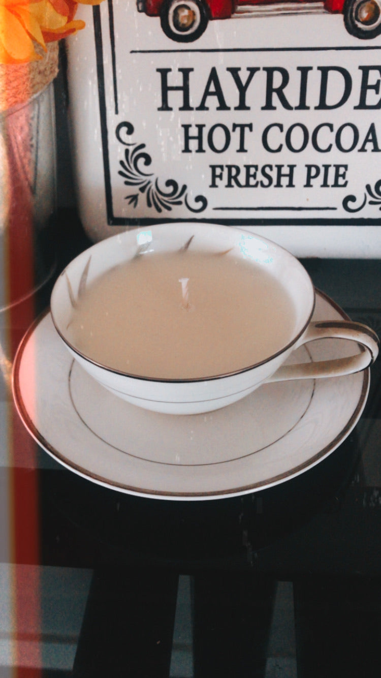 Wax and Oils Soy Wax Aromatherapy Scented Candles (Autumn Leaves) 7.94 Ounces. Single Teacup Candle