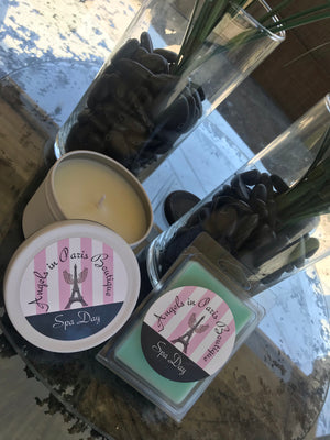Wax and Oils Soy Wax Aromatherapy Scented Candles (Spa Day) 8 Ounces. Single