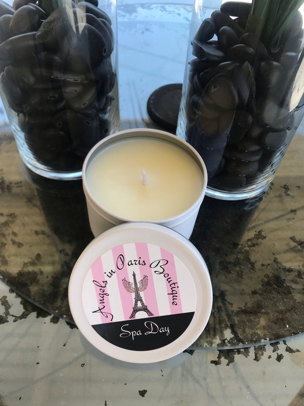 Wax and Oils Soy Wax Aromatherapy Scented Candles (Spa Day) 8 Ounces. Single