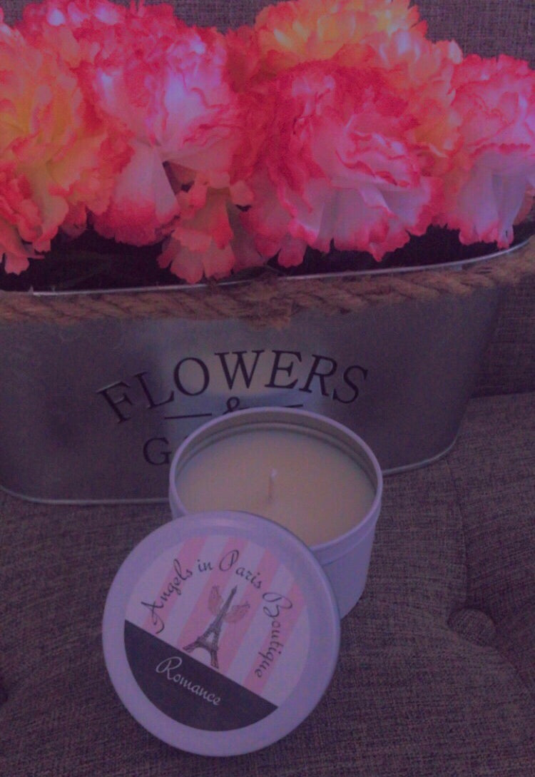 Wax and Oils Soy Wax Aromatherapy Scented Candles (Romance) 8 Ounces. Single