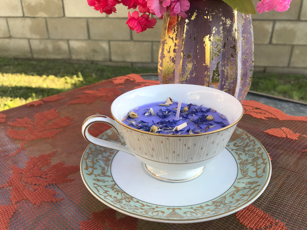 Wax and Oils Soy Wax Aromatherapy Scented Candles (Royal Tea) 6.84 Ounces. Single Teacup Candle