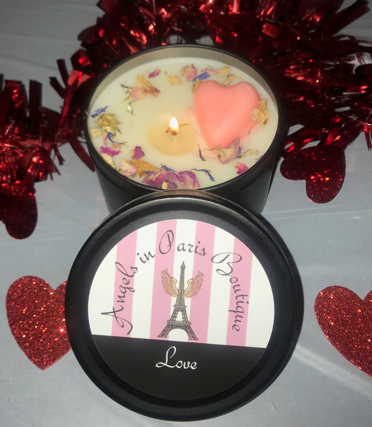Wax and Oils Soy Wax Aromatherapy Scented Candles (Love) 8 Ounces. Single